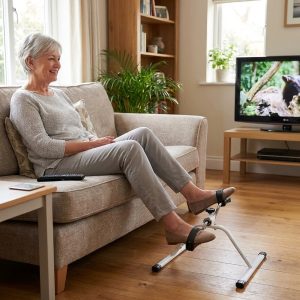 Mini pedalų treniruoklis stalui, sofai ir kėdei - rankoms ir kojoms, reguliuojamas pasipriešinimas, iki 150 kg | PEDALORA
